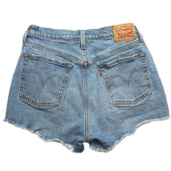 LEVI'S 501 Original Fit High Rise Jean Shorts Size 31 - Picture 1 of 6